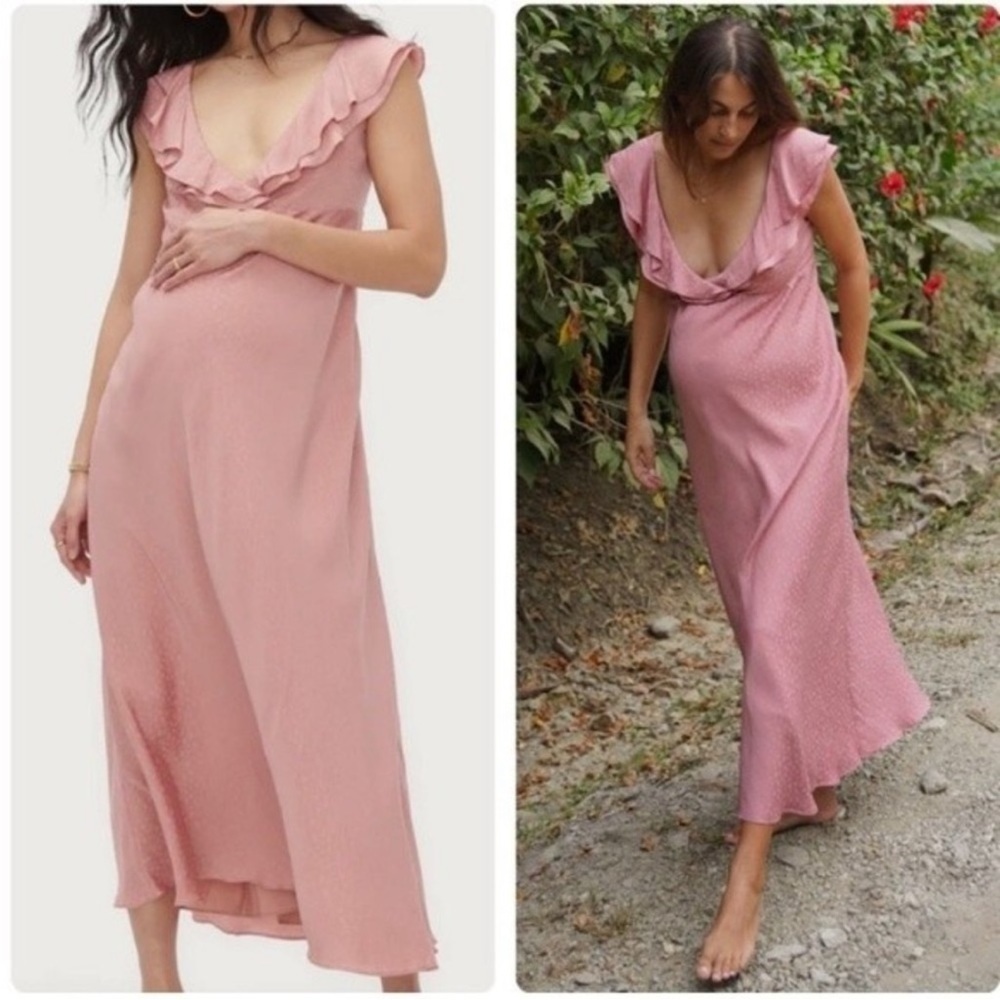 Hatch The Emily Blush Bohemian Floral Size 3 Maternity Dress L
